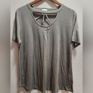 Grace & Emma Short Sleeve Cut Out Tee